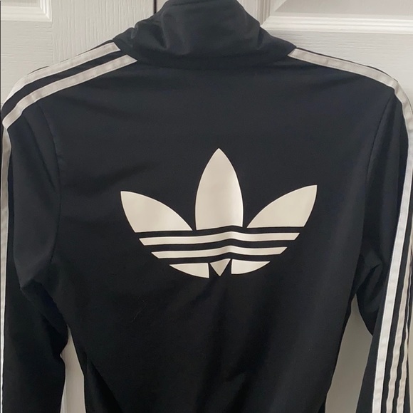 RARE Adidas Originals Black 3-stripe Zip Sweater - Picture 5 of 6